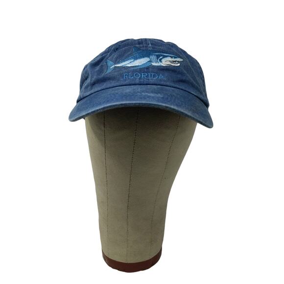 Distinctive Headwear Men's Florida Twill Strapback Hat Embroidered Shark Blue - Picture 1 of 11